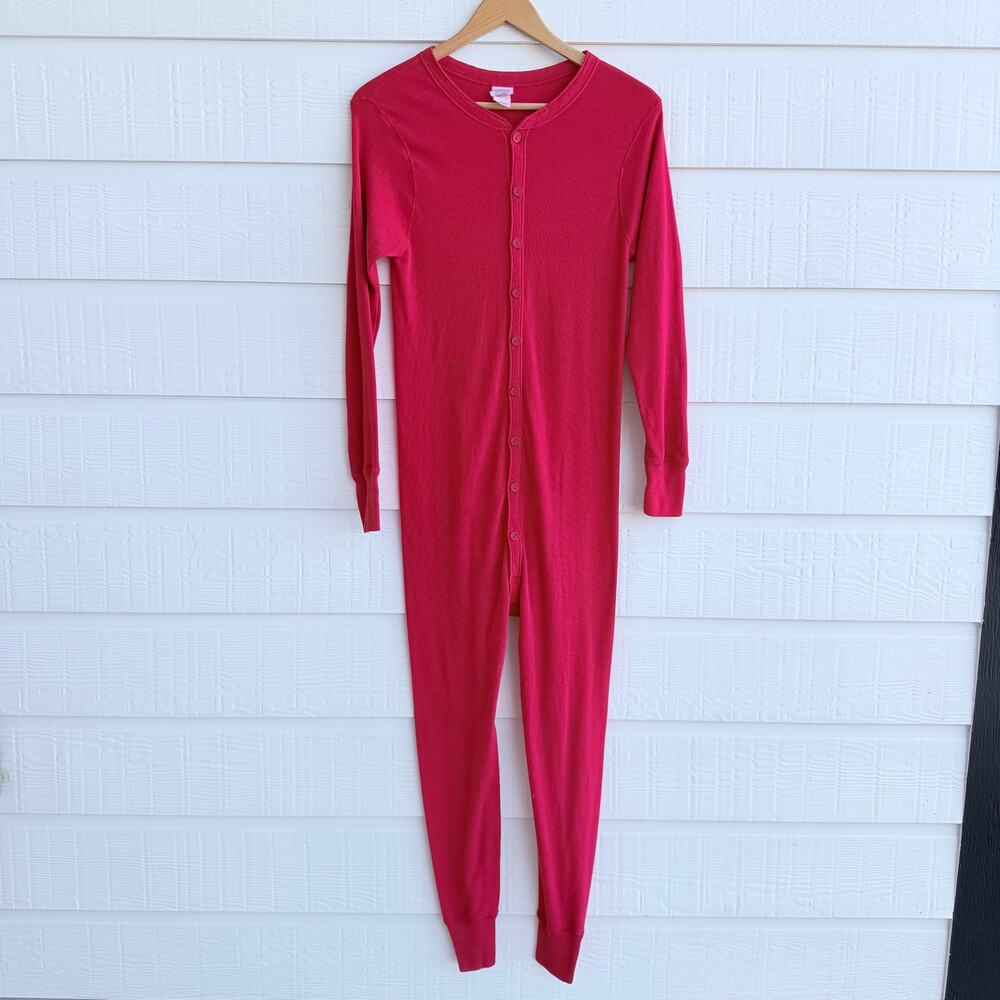 J.E. Morgan Red Thermal Union Suit Long Johns M